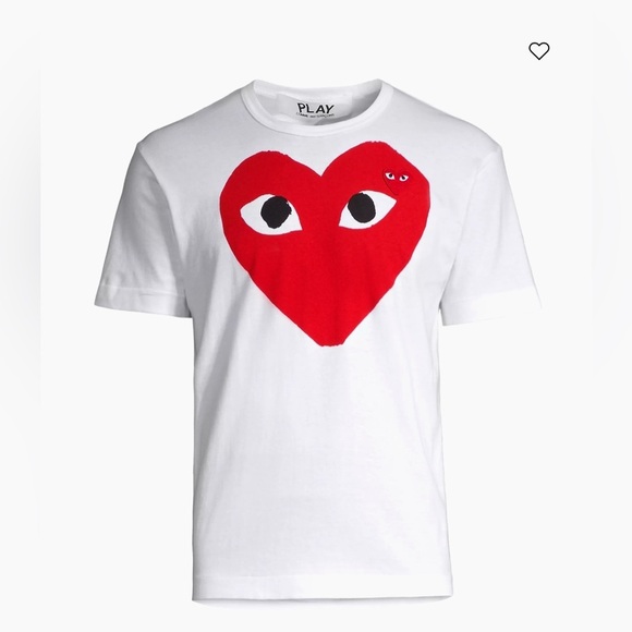 Comme des Garçons PLAY Large Heart Cotton Tee sz m - Picture 1 of 5